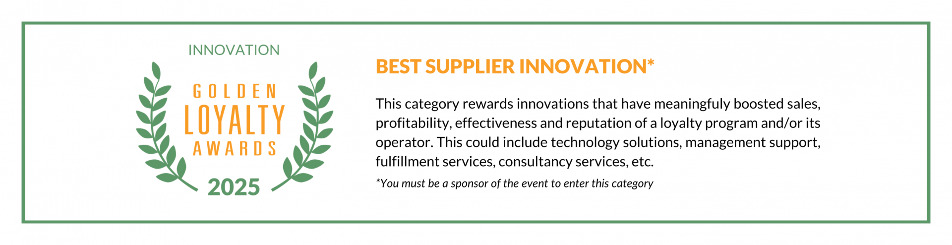 Golden Loyalty Awards Innovation